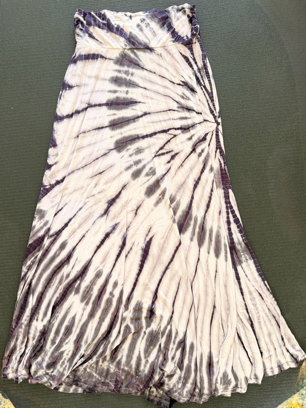 Soft Surroundings jersey tie dye maxi skirt